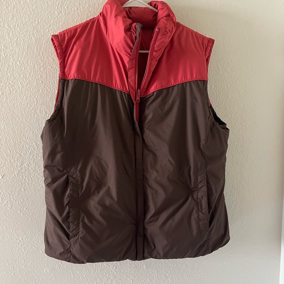 Columbia Reversible Mens Puffer Vest Red/Brown EUC - Picture 6 of 6